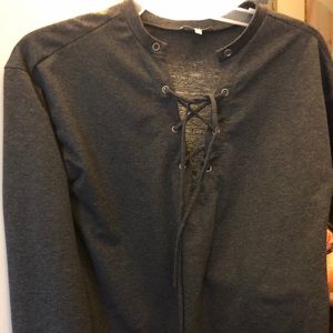 Cropped V Neck Sweater